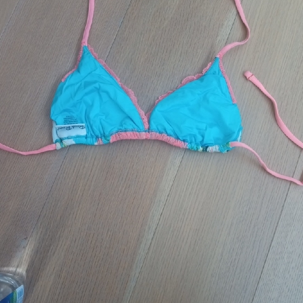 Beach Bunny Aqua and Coral Floral Bikini - Picture 9 of 10